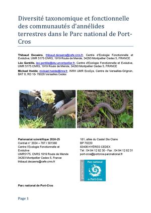 Annélides terrestres