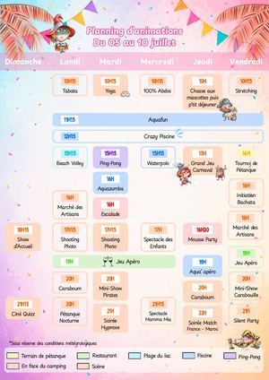 Planning D’animations