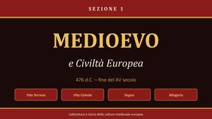 Medioevo Civiltà Europea 1