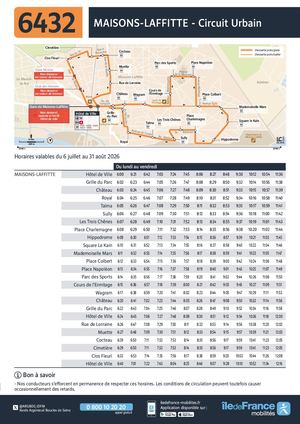 6432 Horaires Bus Du 6 Juillet Au 31 Aout 2026