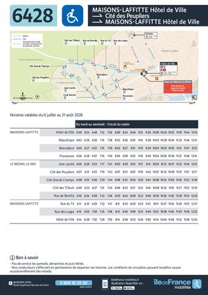 6428 Horaires Bus Du 6 Juillet Au 31 Aout 2026