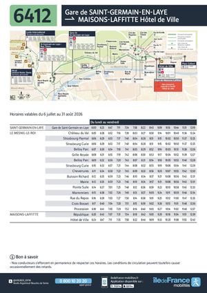 6412 Horaires Bus Du 6 Juillet Au 31 Aout 2026
