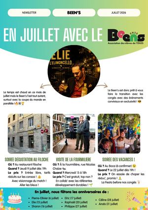 Newsletter Been's Juillet 26