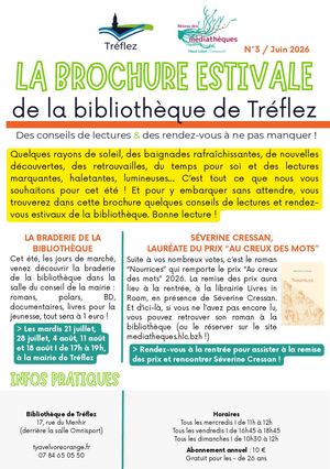 La brochure estivale 2026 de la bibliothèque de Tréflez