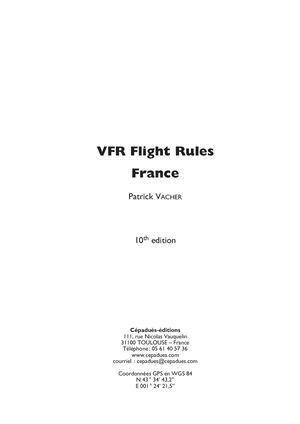 Extrait 2308 VFR Flight Rules France (10th edition)