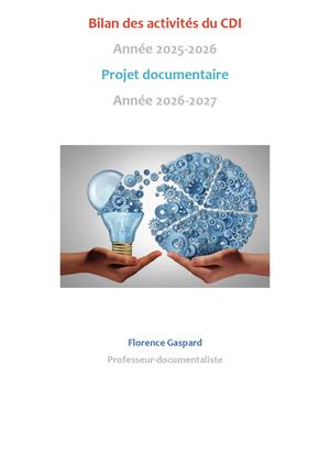 Bilan CDI et projet documentaire Juillet 2026