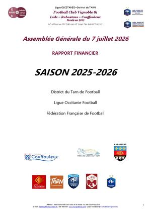 FCV 81 - Rapport Financier 2025 2026