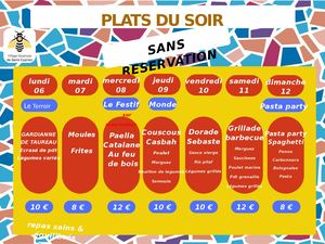 Menus Du 06 Au 12 Juillet 2026