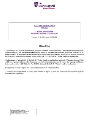 Annexe du CA du CCAS, 24 juin 2026