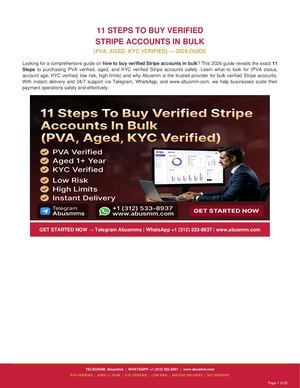 11 Steps To Buy Verified Stripe Accounts In Bulk Guide 2026