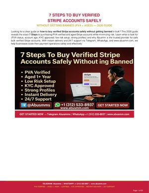 7 Steps To Buy Verified Stripe Accounts Safely Guide 2026