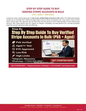Step By Step Guide To Buy Verified Stripe Accounts In Bulk Guide 2026