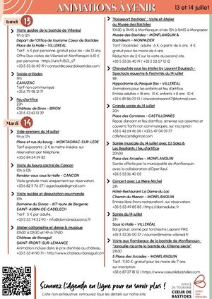 Animations Du 13 Au 31 Juillet 2026