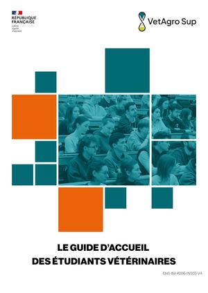 Guide d'accueil des étudiants vétérinaires 2026