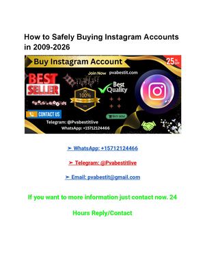 How To Safely Buying Instagram Accounts In 2009 2026