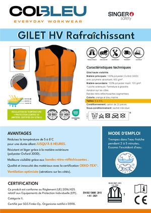 Gilet Hv Glasso Colbleu
