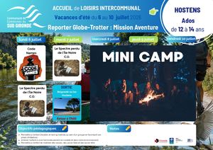 Mini camp Ados Été 2026 - ALSH Hostens