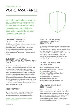 Livret Du Locataire Assurance