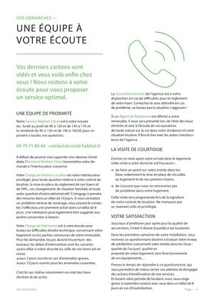 Livret Du Locataire Une éQuipe à Votre éCoute