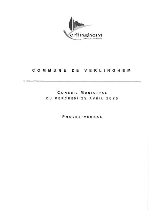 Procès-Verbal conseil municipal 29/04/2026