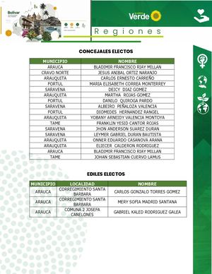 Elegidos Arauca Concejales Ediles