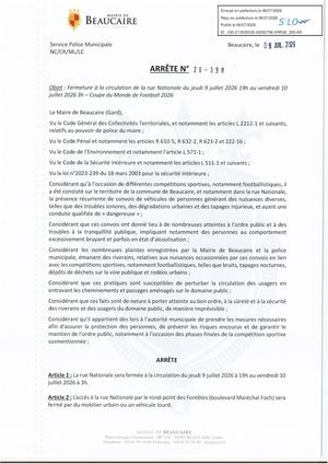 Fichier Parution Des Arrêtés N°26 390 à 29 392