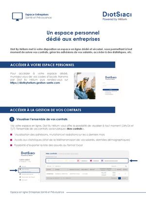 Présentation espace en ligne entreprise Diot by Hélium
