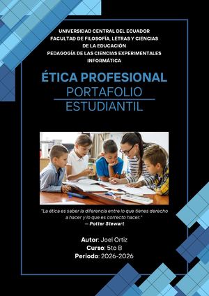 Ortiz Joel - Portafolio de Ética profesional