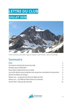 Lettre Du Club 07/2026