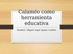 Presentacion Calameo Herramienta Educativa