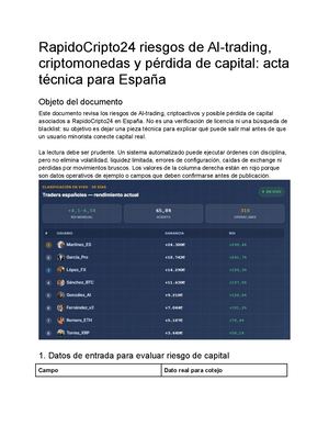 RapidoCripto24 riesgos de AI-trading, criptomonedas y pérdida de capital