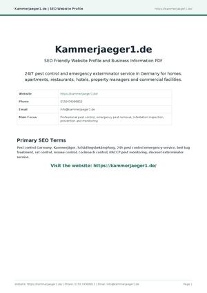 Kammerjaeger1 English Seo Website Profile