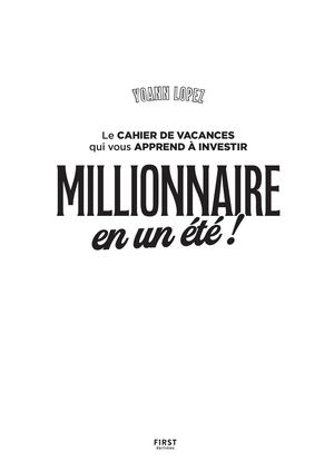 Cahier De Vacances Millionnaire