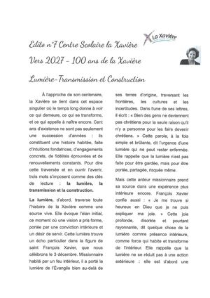 Edito numéro 7 la Xavière