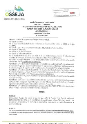 Arrêté municipal - Les couronnes