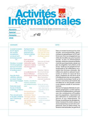 Activités internationales N°43 - Spécial congrès 2026