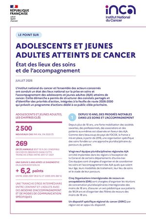 Adolescents et jeunes adultes atteints de cancer : état des lieux des soins et de l'accompagnement