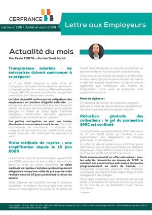 Lettre Aux Employeurs Juillet Et Août 2026