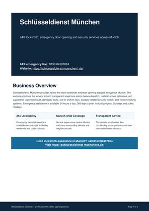 Schluesseldienst Muenchen1 Website Profile