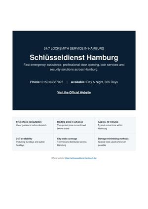 Schluesseldienst Hamburg1 Seo Profile