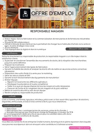 Responsable Magasin