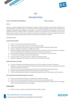 Animateur Trice - CDD - Roquefort Les Pins