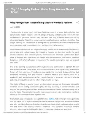 Why Peony Bloom Is Redefining Modern Women’s Fashion