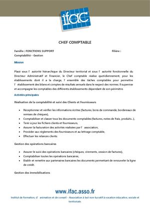 Chef Fe Comptable - CDI - Marseille