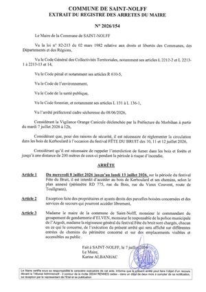 Arrêté 2026 154 Interdiction D'accès Bois De Kerboulard