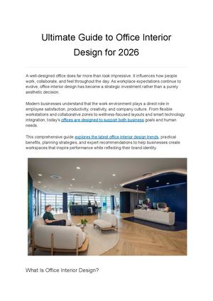 Ultimate Guide To Office Interior Design For 2026