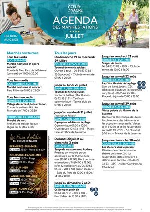 Agenda de Juillet (18/07 au 02/08)