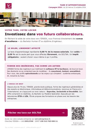 Taxe D'apprentissage 2026 ENSEA