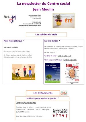 Newsletter ÉTé
