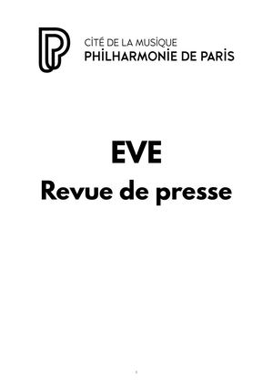 Revue de Presse Eve Juillet 2026